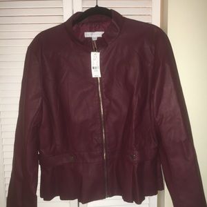 NWT burgundy jacket XL